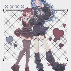 頭からつま先までポーズありイラスト