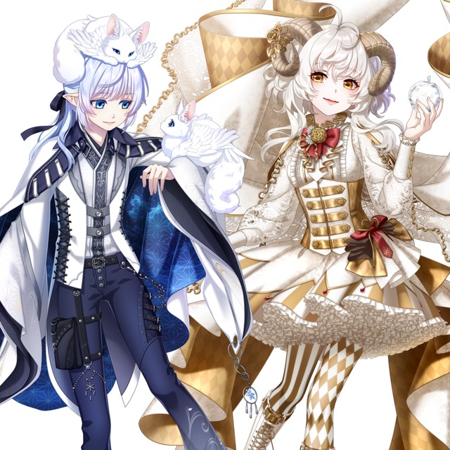 Live2D用のパーツ分けイラスト