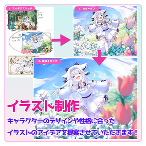 商用利用OK！キャラクターイラスト（全身、上半身、SD）、立ち絵の制作