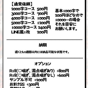 【大募集中】創作でも夢でもなんでも小説作成いたします！