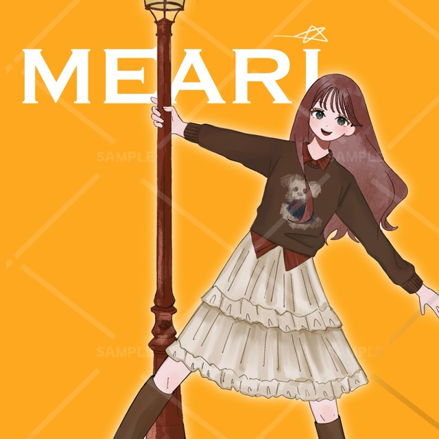 カラー全身(お名前入れ、背景透過可！キャラクターシートなどにご利用ください)