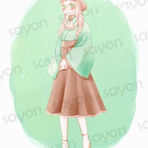 やさしい仕上がりのアナログレトロタッチのキャラクターを作成します