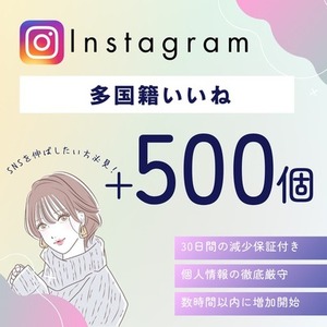 🌸インスタ多国籍いいね+500個増加✅減少保証付き