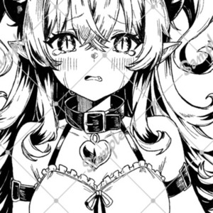 モノクロ線画｜ダーク・病み系キャラクターイラスト制作