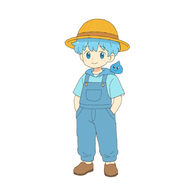 スライム擬人化男の子の全身立ち絵