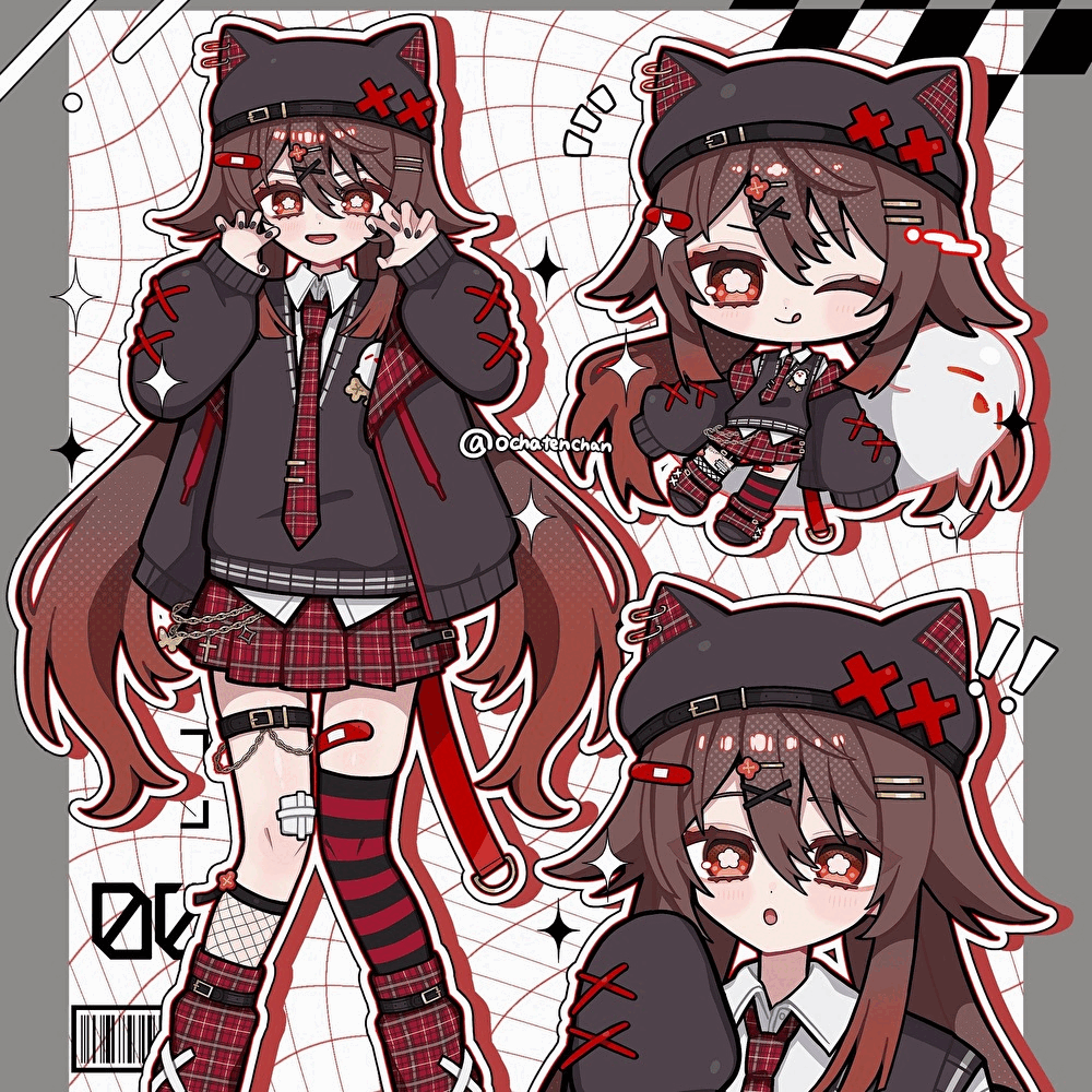 商用利用〇色んな用途に使えるチェキ風イラスト/詰め込みイラスト