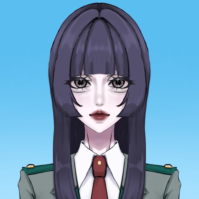 証明写真風 厚塗り イラスト