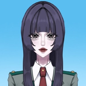 証明写真風 厚塗り イラスト