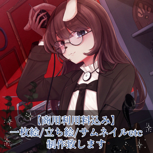 優しげで爽やかな一枚絵/立ち絵/キャラデザ等承ります！