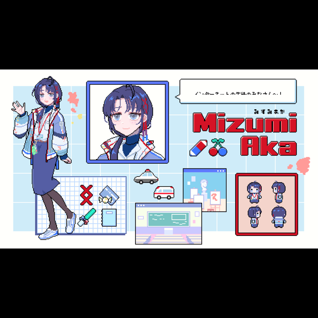 ドット絵ステータス風待機画面