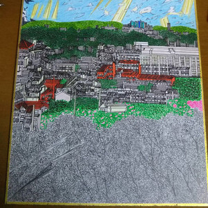 5年後の昼寝屋川市背景イラスト