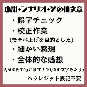 小説の推敲作業・感想をお伝えします。