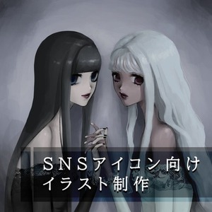 SNSアイコン向けイラスト制作②