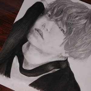 白黒似顔絵描きます！