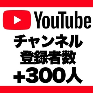 【購入可】YouTubeチャンネル登録者+300人増加します　※30日保証