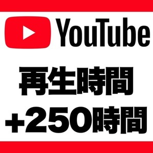 【購入可】YouTubeの再生時間250時間～増加します　※30日保証