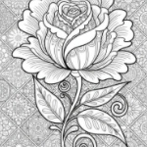 細かい塗り絵！花！