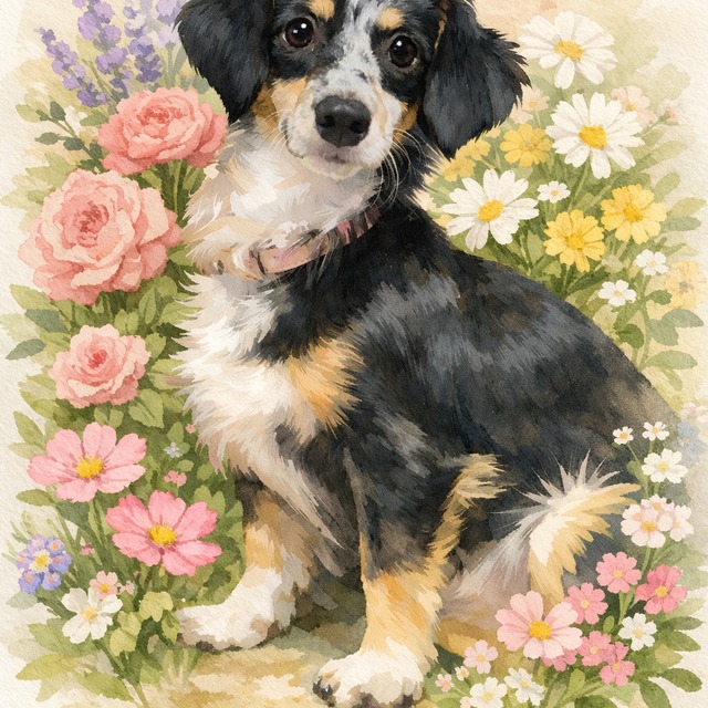 柔らかく温もりのある水彩風イラスト | SKIMA（スキマ）