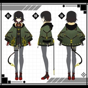 ゲーム・VTuberの立ち絵,設定画,新衣装などのラフデザイン