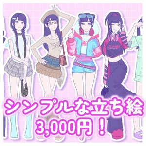 ゆるいシンプルな立ち絵