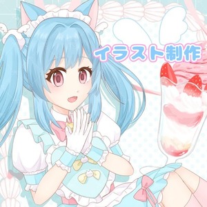 一枚絵・等身キャライラスト制作