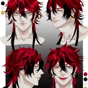 先着3名限定価格【立ち絵 / 表情差分】ダーク・美形男子特化イラスト制作