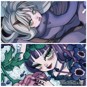 油絵 アート オリジナル 絵画 イラスト 人物画 女の子 病みかわいい 一点物 ダーク×ポップ・毒×ガーリー】個性派な女の子イラスト描きます