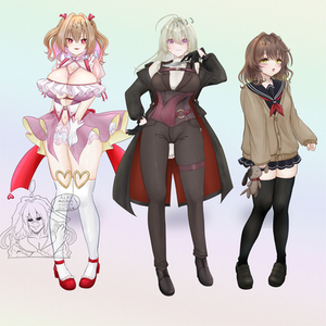 キャラクター立ち絵描きます。