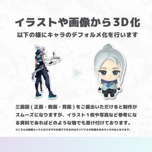 あなたのオリジナルキャラクターを立体に！3Dミニフィギュア制作