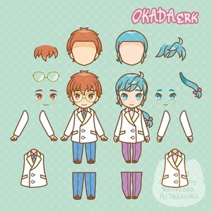 llustrator形式でSDイラスト作成します