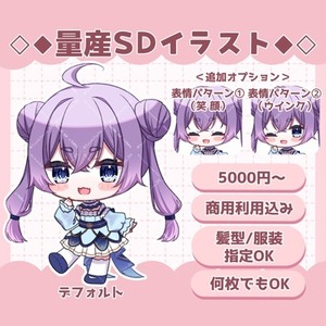 可愛い量産SDイラストの制作承ります！