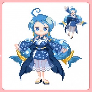 ドット絵立ち絵　選べる6種類のポーズ