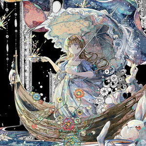 商用利用。背景込みMV用やお仕事用にも！幻想的なカラーイラスト