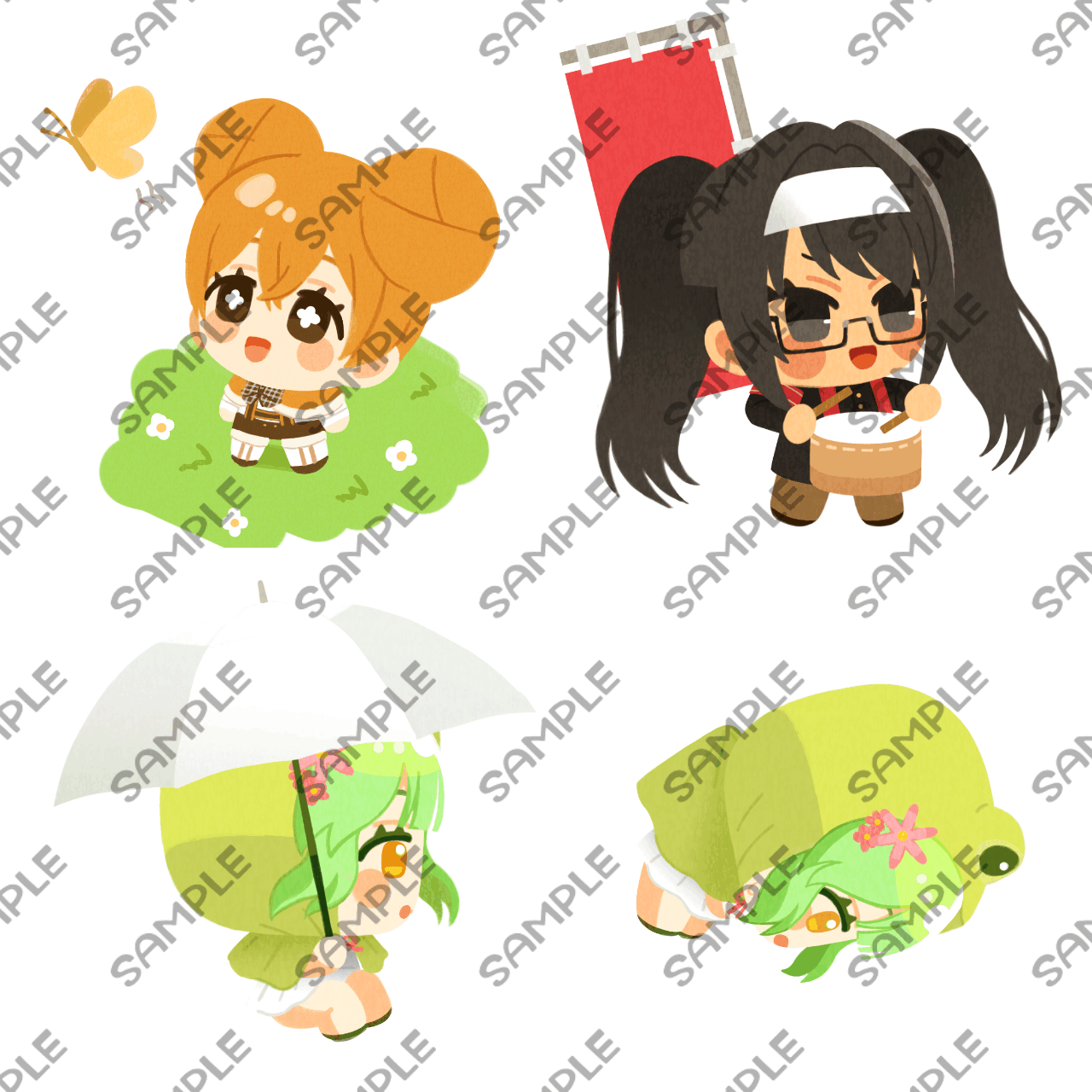 【2枚で1000円】SDイラスト