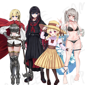 女の子のキャラクター立ち絵制作