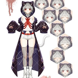 立ち絵制作します(＋表情差分3)