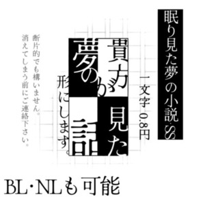 【小説･SS】夢の内容を形に。