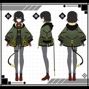 ゲーム・VTuberの立ち絵,設定画,新衣装などのラフデザイン