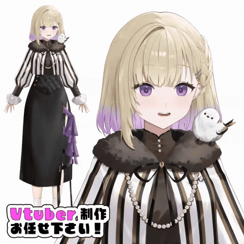 Vtuberキャラクターデザイン＋パーツ分け＋モデリング承ります