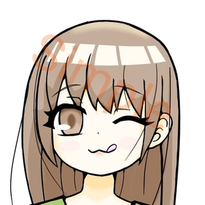 可愛い女の子のアイコン描きます！