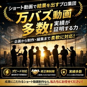 [100万回達成実績有り！]動画編集部隊による動画編集