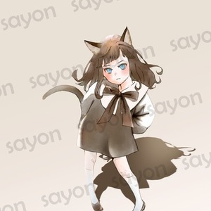 やさしい仕上がりのアナログレトロタッチのキャラクターを作成します