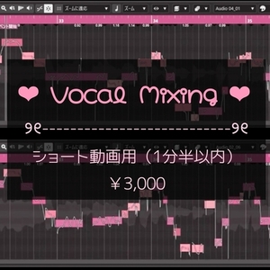 ショート動画用ボーカルミックス（1分半以内）