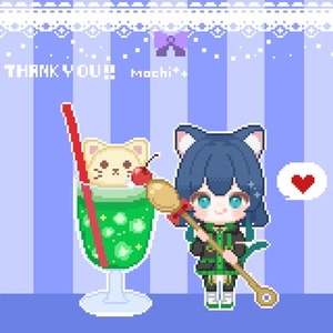 表情差分６種類付！ドット絵ミニキャラ&times;スイーツ