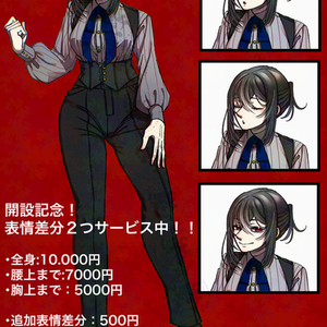 立ち絵（＋表情差分２つサービス）