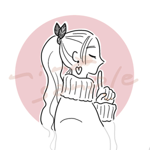 シンプルかわいい♡おしゃれな線画アイコンイラスト描きます