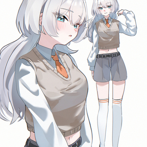 表情豊かでかわいい女の子のイラスト