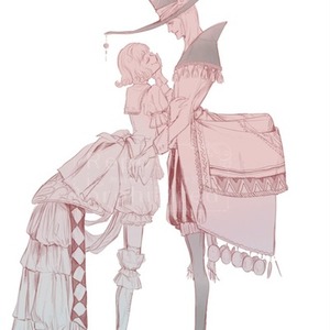 淡いクラシックイラスト　小説や挿絵などに