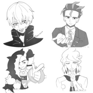 【簡易絵】モノクロ絵・夢絵・カプ絵