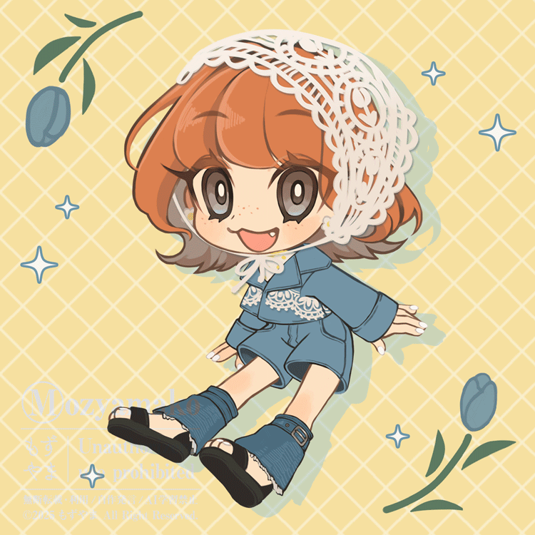 SNS用デフォルメキャラクターイラスト